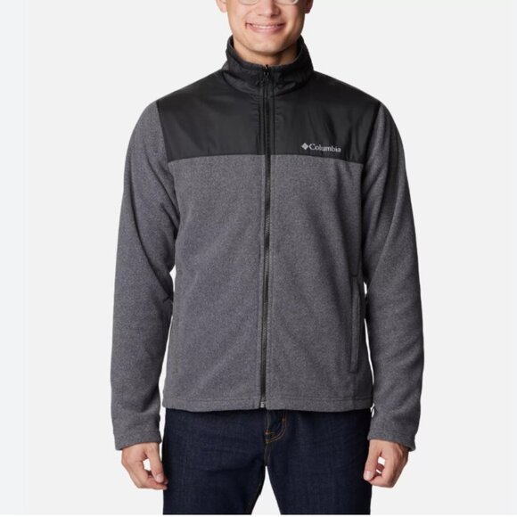 Columbia Gray Bugaboo II Fleece Interchange Full Zip Jacket Men's Size Medium - Picture 1 of 13